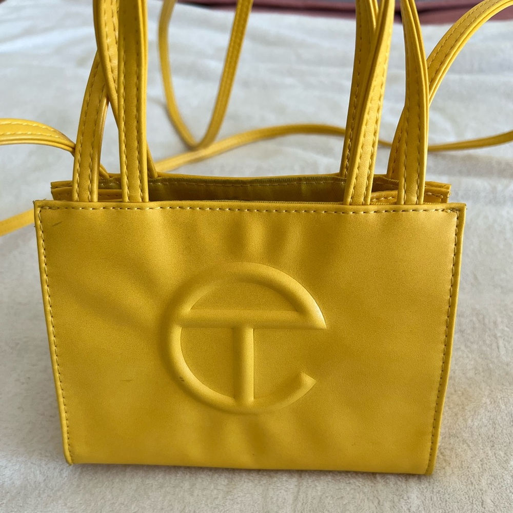 Telfar Yellow Small Shopping Tote Bag